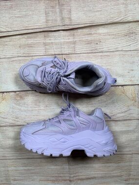 Women's Lavender Chunky Platform Sneakers